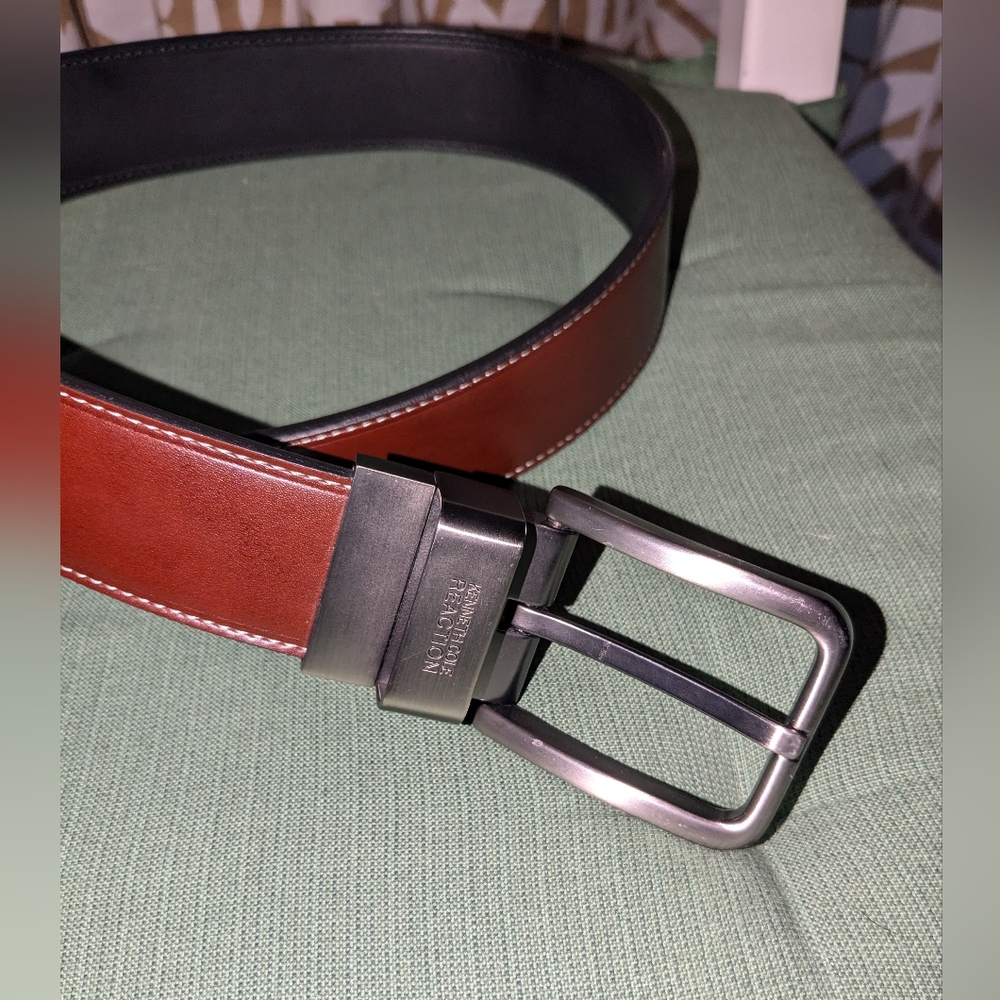 Men's Kenneth Cole Leather Belt, Reversible Brown/Black Size 32